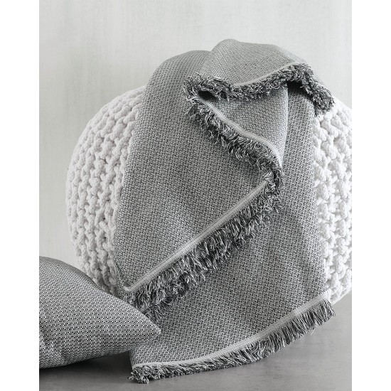 Ριχτάρι Τετραθέσιου Living Room Luna Dark Grey Jacquard Rythmos (180x330) 1Τεμ