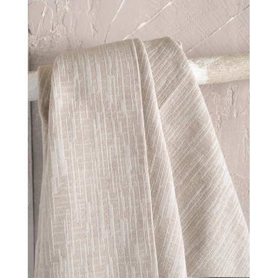 Ριχτάρι Τριθέσιου Living Room Atticus Beige Jacquard Rythmos (180x280) 1Τεμ