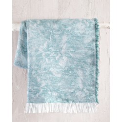 Ριχτάρι Πολυθρόνας Living Room Peony L.Blue Jacquard Rythmos (160x180) 1Τεμ