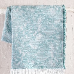 Ριχτάρι Πολυθρόνας Living Room Peony L.Blue Jacquard Rythmos (160x180) 1Τεμ