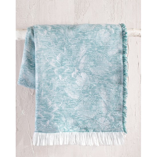 Ριχτάρι Τριθέσιου Living Room Peony L.Blue Jacquard Rythmos (180x280) 1Τεμ