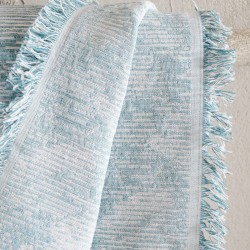 Ριχτάρι Πολυθρόνας Living Room Peony L.Blue Jacquard Rythmos (160x180) 1Τεμ
