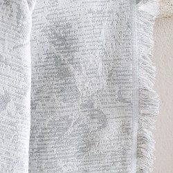Ριχτάρι Πολυθρόνας Living Room Peony L.Grey Jacquard Rythmos (160x180) 1Τεμ