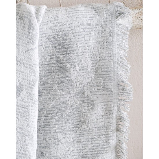 Ριχτάρι Τετραθέσιου Living Room Peony L.Grey Jacquard Rythmos (180x330) 1Τεμ