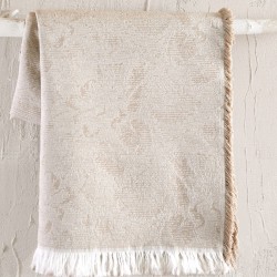 Διακοσμητική Μαξιλαροθήκη Living Room Peony Beige Jacquard Rythmos (40x40) 1Τεμ