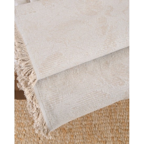 Διακοσμητική Μαξιλαροθήκη Living Room Peony Beige Jacquard Rythmos (40x40) 1Τεμ