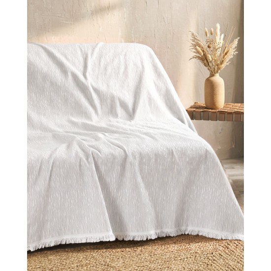 Διακοσμητική Μαξιλαροθήκη Living Room Carson Ecru Jacquard Chenille Rythmos (40x40) 1Τεμ