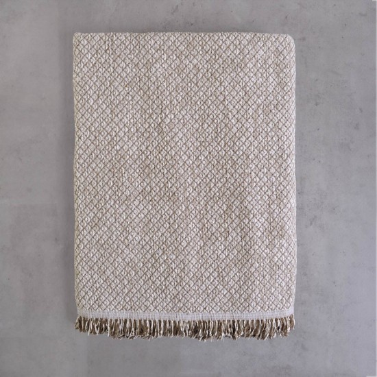 Ριχτάρι Πολυθρόνας Living Room Tempe Beige Jacquard Rythmos (160x180) 1Τεμ
