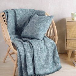 Ριχτάρι Τριθέσιου Chinille Fidel Blue Jacquard Rythmos (180x330) 1Τεμ