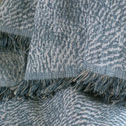 Ριχτάρι Τριθέσιου Chinille Fidel Blue Jacquard Rythmos (180x330) 1Τεμ