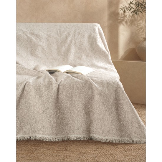 Διακοσμητική Μαξιλαροθήκη Living Room Harvest Beige Jacquard Chenille Rythmos (40x40) 1Τεμ