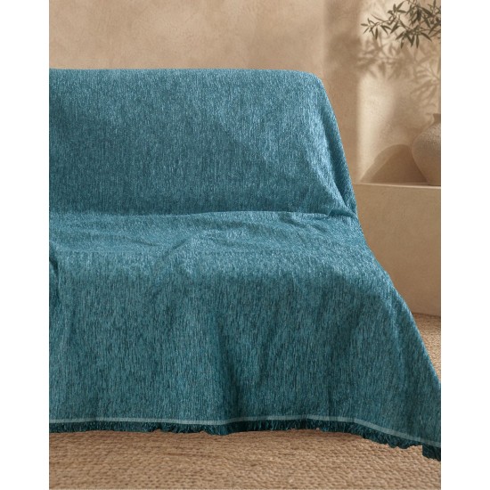 Ριχτάρι Τριθέσιου Living Room Harvest Blue Jacquard Chenille Rythmos (180x280) 1Τεμ Ριχτάρι Τριθέσιου Living Room Harvest Blue Jacquard Chenille Rythmos (180x280) 1Τεμ