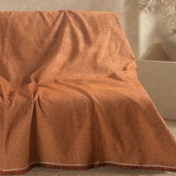 Ριχτάρι Τριθέσιου Living Room Harvest Terracotta Jacquard Chenille Rythmos (180x280) 1Τεμ