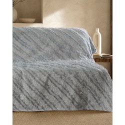 Ριχτάρι Πολυθρόνας Living Room Gath Grey - Silver Jacquard Chenille Rythmos (160x180) 1Τεμ