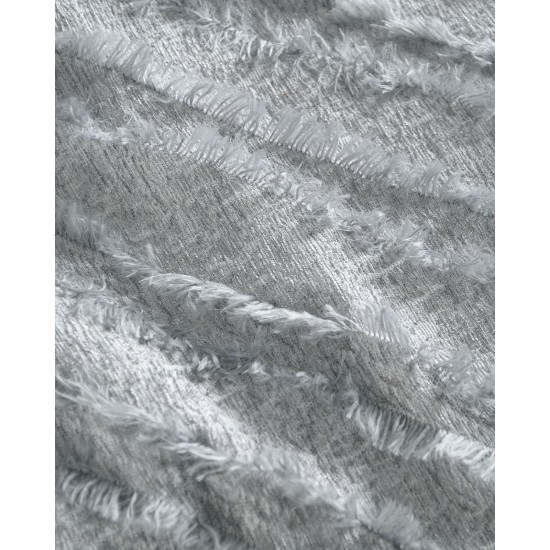 Ριχτάρι Διθέσιου Living Room Gath Grey - Silver Jacquard Chenille Rythmos (180x240) 1Τεμ