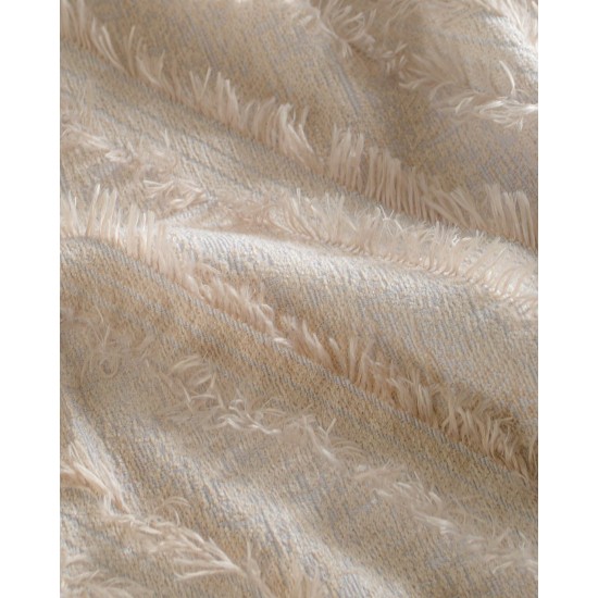Διακοσμητική Μαξιλαροθήκη Living Room Gath Beige Jacquard Chenille Rythmos (40x40) 1Τεμ