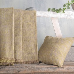 Διακοσμητική Μαξιλαροθήκη Living Room Kenya Ocher Jacquard Rythmos (40X40) 1Τεμ