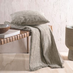 Διακοσμητική Μαξιλαροθήκη Chinille Planet Beige Jacquard Rythmos (40x40) 1Τεμ
