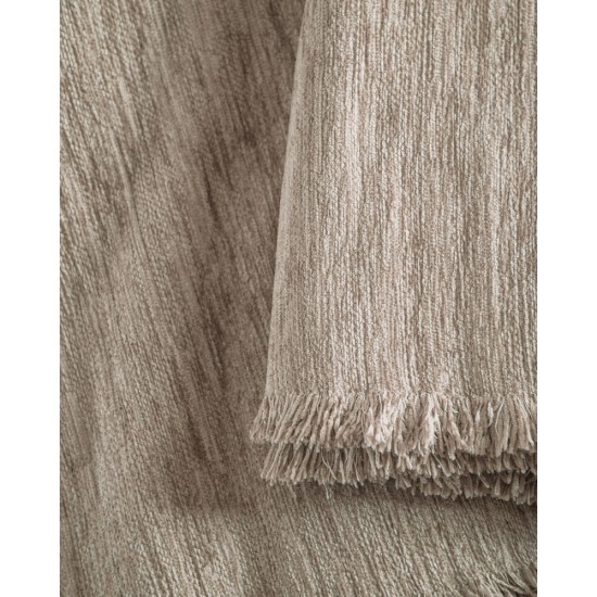Ριχτάρι Πολυθρόνας Chinille Planet Beige Jacquard Rythmos (160x180) 1Τεμ