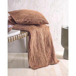 Ριχτάρι Πολυθρόνας Chinille Planet Brown Jacquard Rythmos (160x180) 1Τεμ