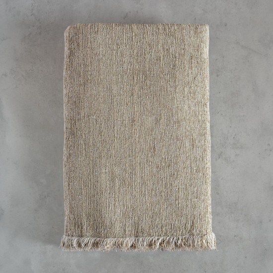 Ριχτάρι Πολυθρόνας Living Room Mica Beige Jacquard Chenille Rythmos (160x180) 1Τεμ