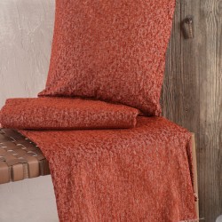 Ριχτάρι Τριθέσιου Living Room Gozzi Terracotta Jacquard Chenille Rythmos (180x280) 1Τεμ