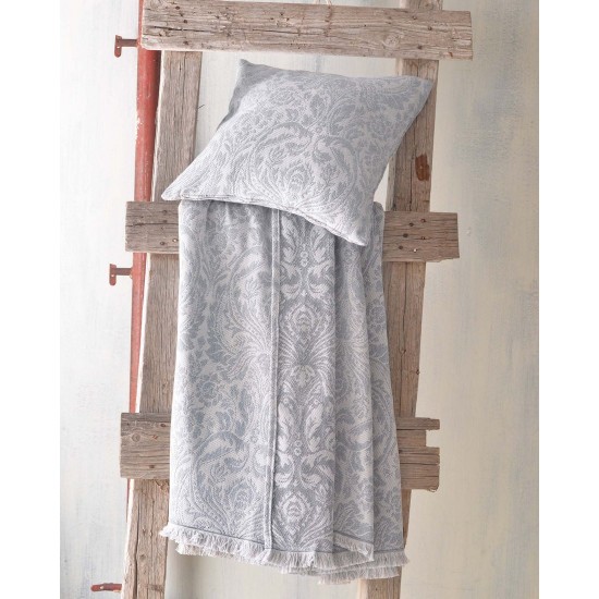 Διακοσμητική Μαξιλαροθήκη Living Room Beatris Grey Jacquard Rythmos (40x40) 1Τεμ