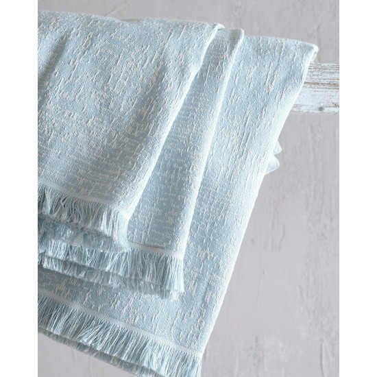 Ριχτάρι Πολυθρόνας Living Room Canda Light Blue Jacquard Rythmos (160x180) 1Τεμ