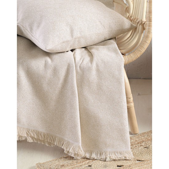 Διακοσμητική Μαξιλαροθήκη Only Ecru Jacquard Rythmos (40x40) 1Τεμ