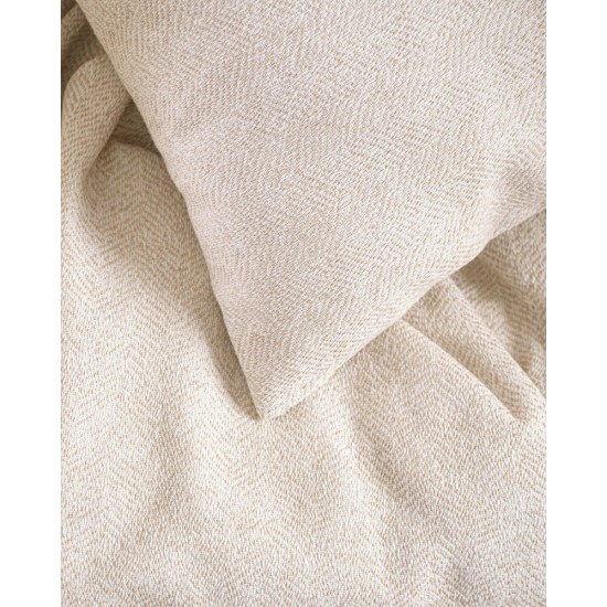 Ριχτάρι Πολυθρόνας Only Ecru Jacquard Rythmos (160x180) 1Τεμ
