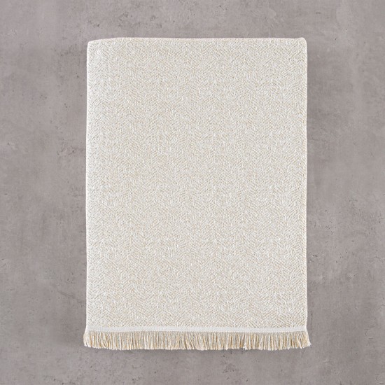 Ριχτάρι Πολυθρόνας Only Ecru Jacquard Rythmos (160x180) 1Τεμ