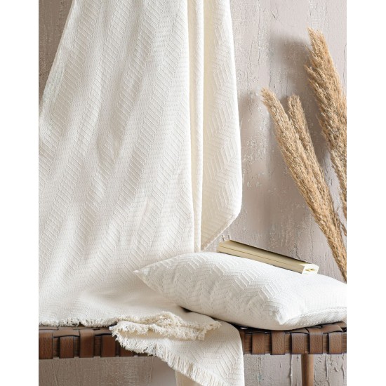 Ριχτάρι Διθέσιου Living Room Ewan Ecru Jacquard Rythmos (180x240) 1Τεμ