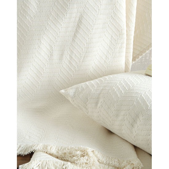 Ριχτάρι Διθέσιου Living Room Ewan Ecru Jacquard Rythmos (180x240) 1Τεμ