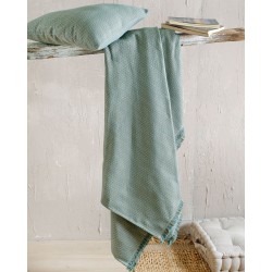Ριχτάρι Πολυθρόνας Living Room Santorini Blue Jacquard Rythmos (160x180) 1Τεμ