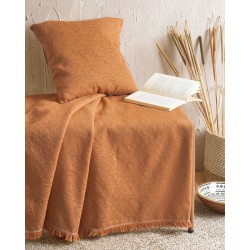 Ριχτάρι Διθέσιου Living Room Ermis Terracotta Jacquard Rythmos (180x240) 1Τεμ