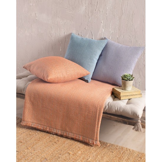 Ριχτάρι Πολυθρόνας Living Room Kesley Terracotta Jacquard Rythmos (160x180) 1Τεμ
