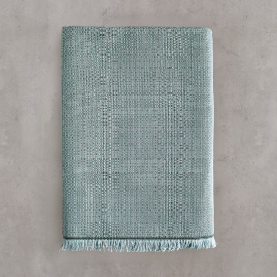 Ριχτάρι Τριθέσιου Living Room Kesley Blue Jacquard Rythmos (180x280) 1Τεμ