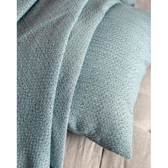 Ριχτάρι Τριθέσιου Living Room Kesley Blue Jacquard Rythmos (180x280) 1Τεμ