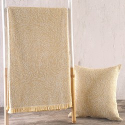Ριχτάρι Πολυθρόνας Living Room Terrain Mustard Jacquard Rythmos (160x180) 1Τεμ