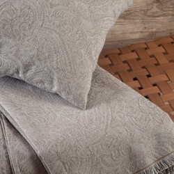 Διακοσμητική Μαξιλαροθήκη Living Room Ivy Brown-Grey Jacquard Rythmos (40x40) 1Τεμ