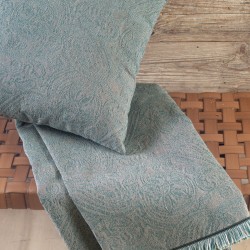 Διακοσμητική Μαξιλαροθήκη Living Room Ivy Blue Jacquard Rythmos (40x40) 1Τεμ