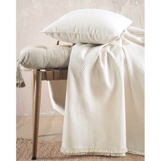 Ριχτάρι Πολυθρόνας Living Room Rami Ecru Jacquard Rythmos (160x180) 1Τεμ