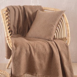 Διακοσμητική Μαξιλαροθήκη Living Room Pixel Brown Jacquard Rythmos (40x40) 1Τεμ