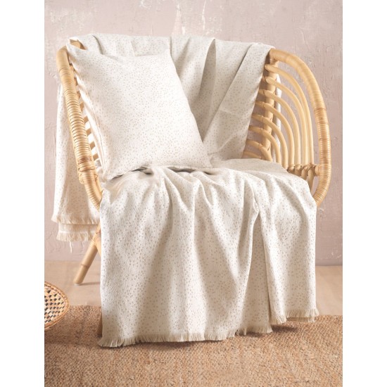 Ριχτάρι Πολυθρόνας Living Room Pixel Ecru Jacquard Rythmos (160x180) 1Τεμ