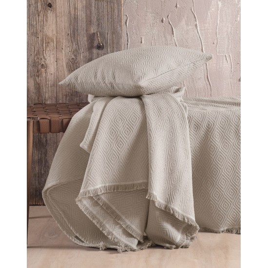 Ριχτάρι Διθέσιου Living Room Elysse Beige-Grey Jacquard Rythmos (180x240) 1Τεμ