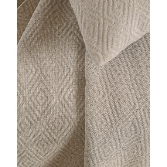 Ριχτάρι Διθέσιου Living Room Elysse Beige-Grey Jacquard Rythmos (180x240) 1Τεμ