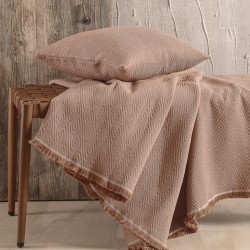 Διακοσμητική Μαξιλαροθήκη Living Room Elysse Brown Jacquard Rythmos (40x40) 1Τεμ
