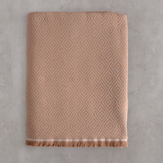 Ριχτάρι Τριθέσιου Living Room Elysse Brown Jacquard Rythmos (180x280) 1Τεμ