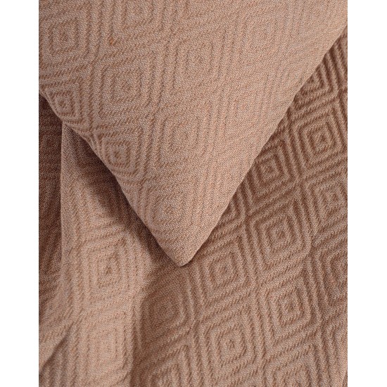 Ριχτάρι Τριθέσιου Living Room Elysse Brown Jacquard Rythmos (180x280) 1Τεμ