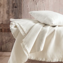Διακοσμητική Μαξιλαροθήκη Living Room Elysse Ecru Jacquard Rythmos (40x40) 1Τεμ